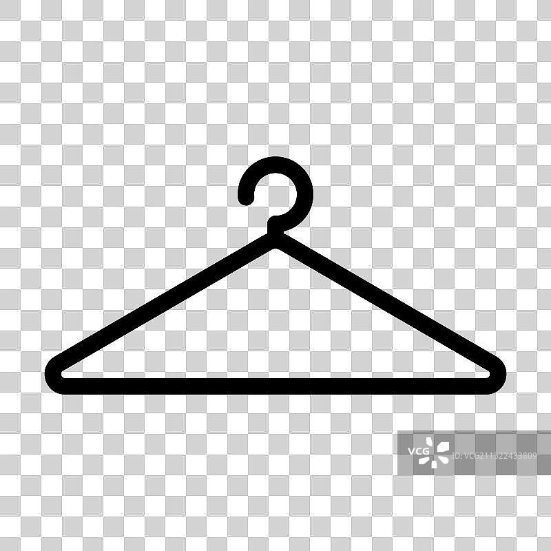 黑白衣架线性图标标志图片素材