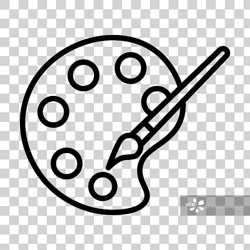 黑色调色板颜色线性标志图片素材