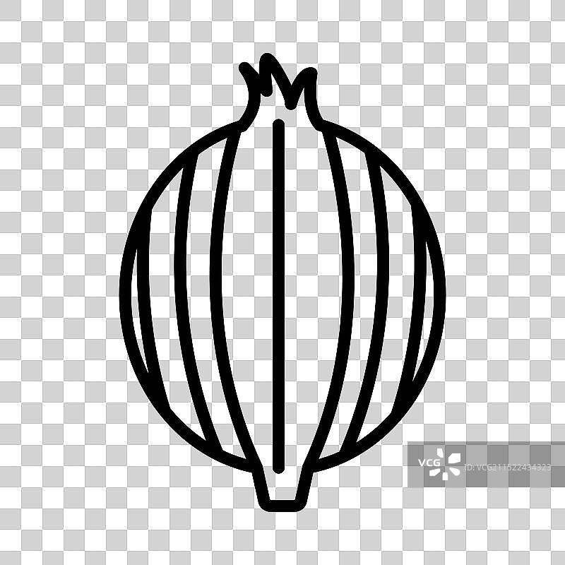 黑白葱头线性标志图片素材