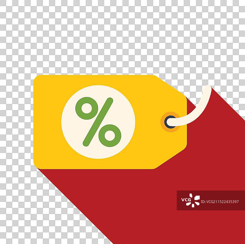 显示折扣百分比的黄色价格标签图片素材