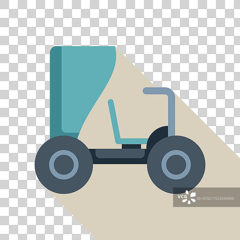 浅蓝色大轮月球车图片素材