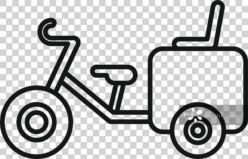 代表交付的带边车的三轮车图片素材