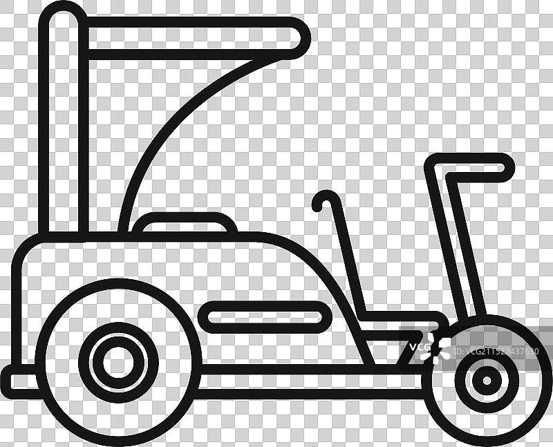 带顶棚的独立高尔夫球车图片素材