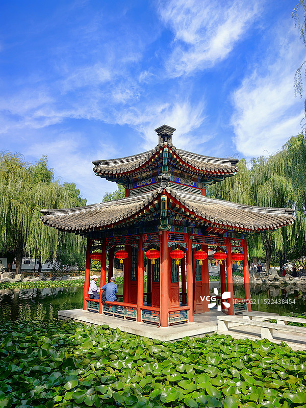 北京大观园公园一角图片素材