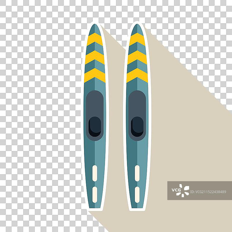 用于极限水上运动的双板滑水板图片素材