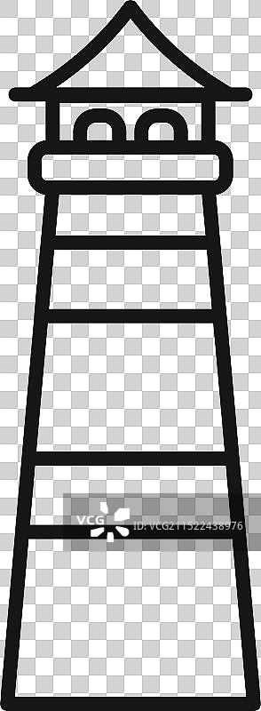 灯塔用明亮的光束引导船只图片素材