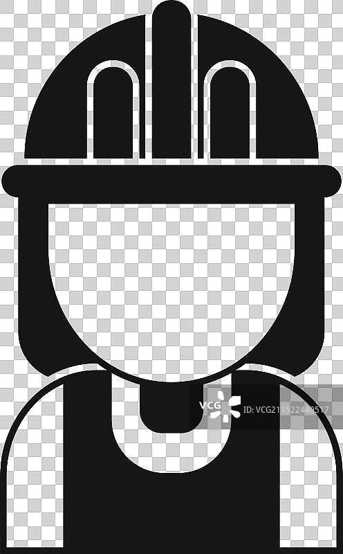 戴安全帽的女建筑工人图片素材