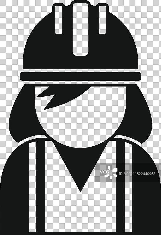 戴着安全帽的女建筑工人图片素材