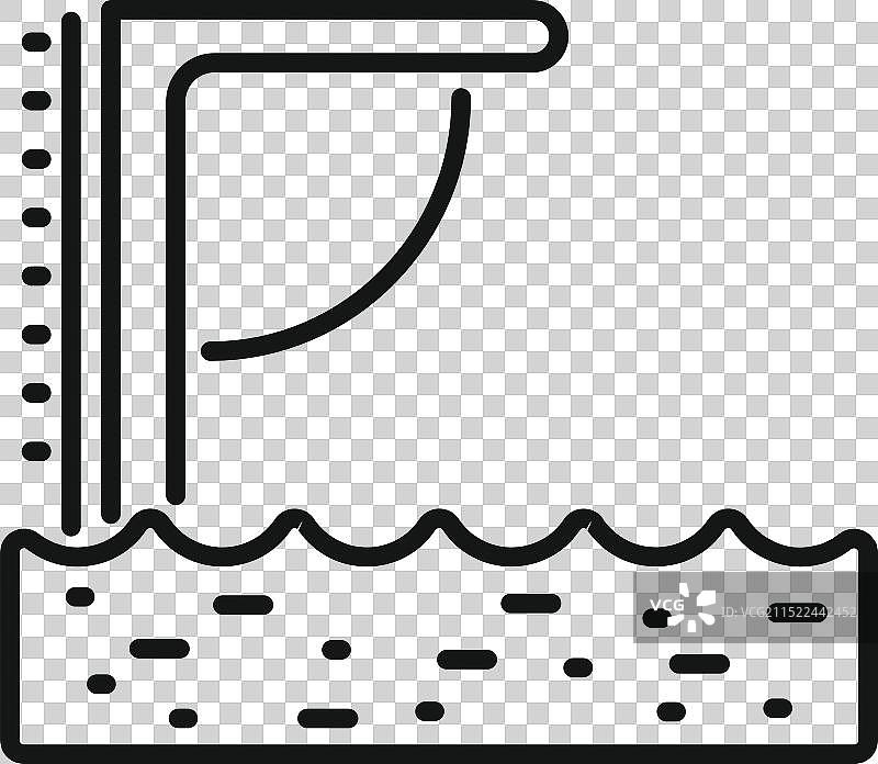 游泳池中的跳水板图片素材