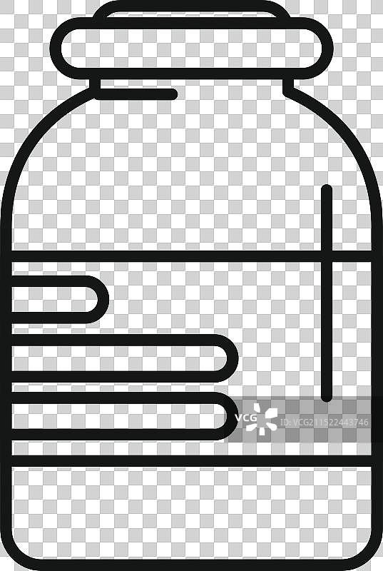 带空白标签的封闭玻璃罐已就绪图片素材