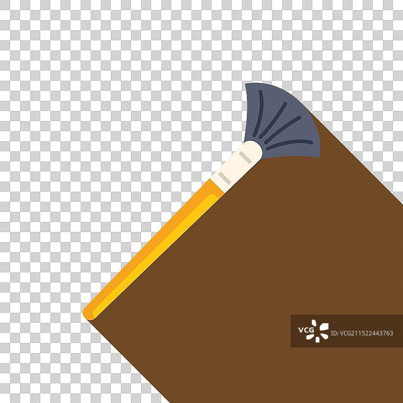 用于绘画的棕色背景上的扇形笔刷图片素材