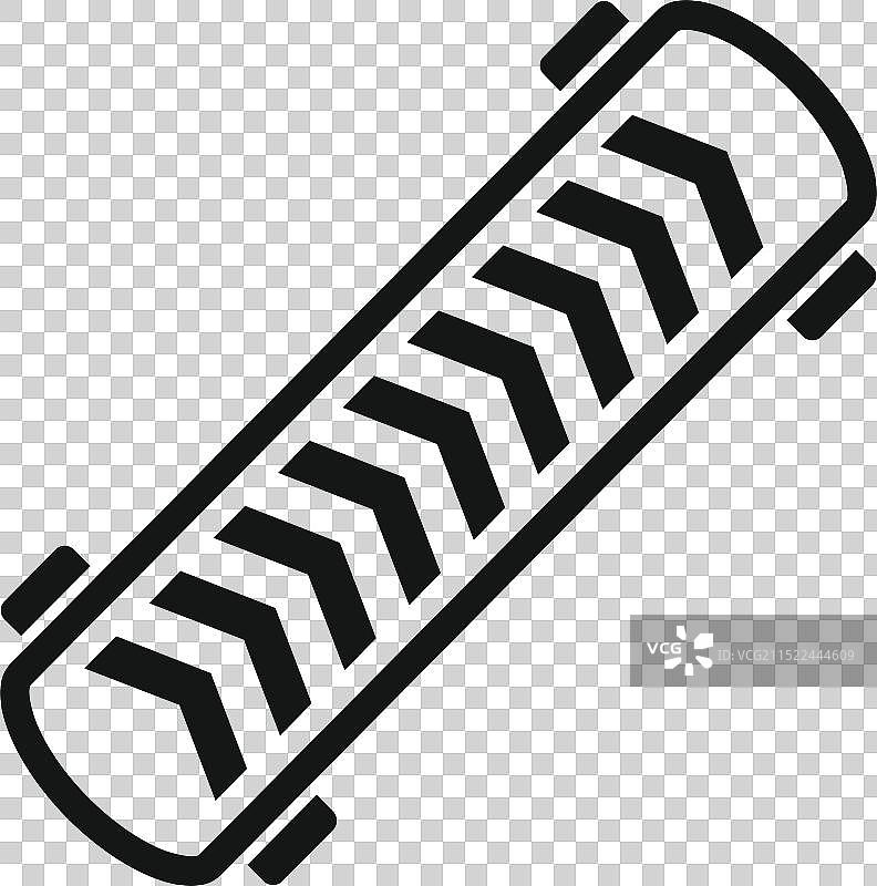 带有箭头图案的滑板，城市生活方式图片素材