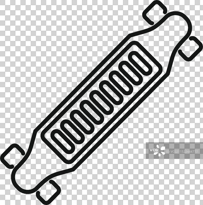 长板俯视图，展示其轮子和甲板图片素材