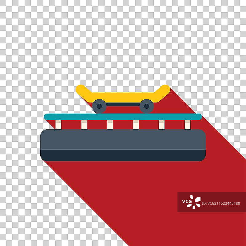 机场传送带上的黄色滑板图片素材