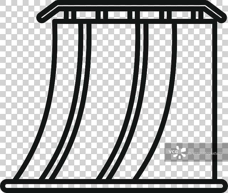 具有三条滑道，充满乐趣的游乐场滑梯图片素材