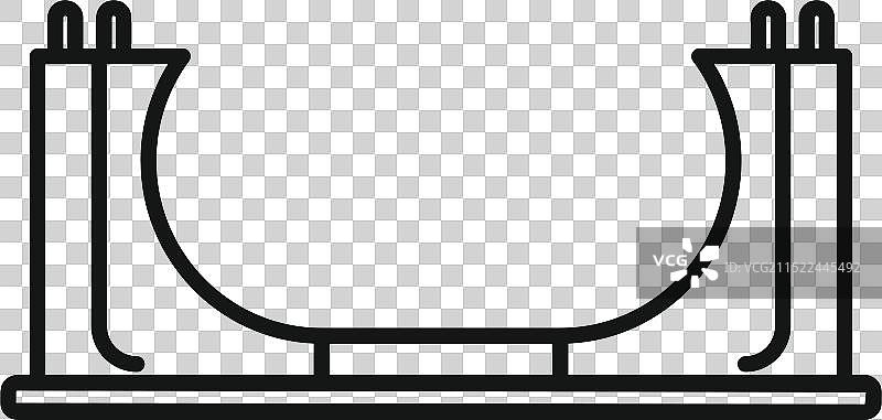 代表极限运动的滑板坡道图标图片素材