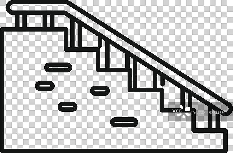 带有栏杆的混凝土向上楼梯图片素材