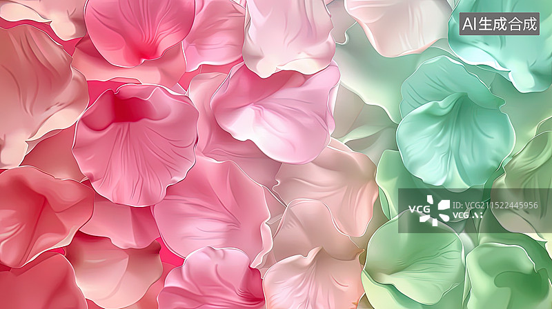 【AI数字艺术】玫瑰花瓣背景图案图片素材
