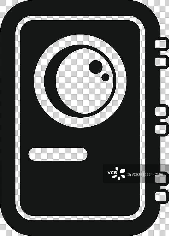 带有大镜头的运动相机图标图片素材