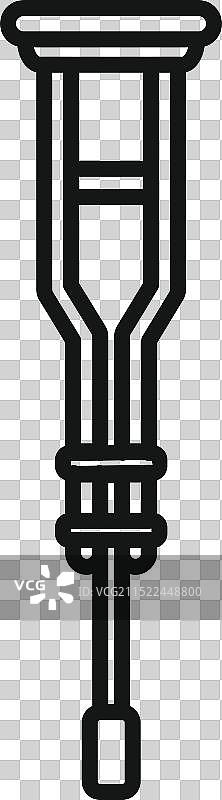 代表医疗的腋下拐杖图标图片素材