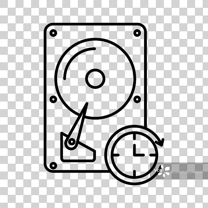 硬盘驱动器线性标志图片素材