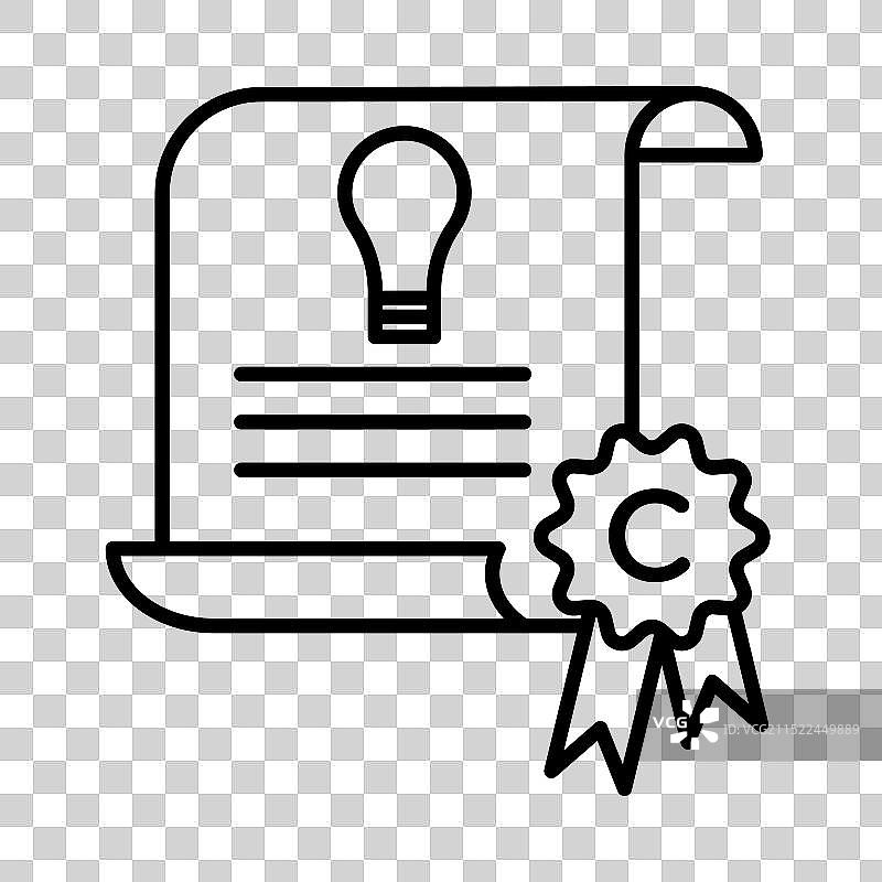 知识产权与版权线性logo图片素材