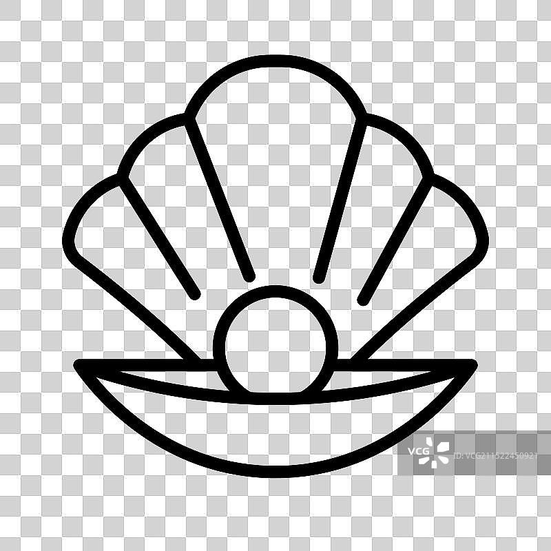 黑白珍珠线性Logo图片素材