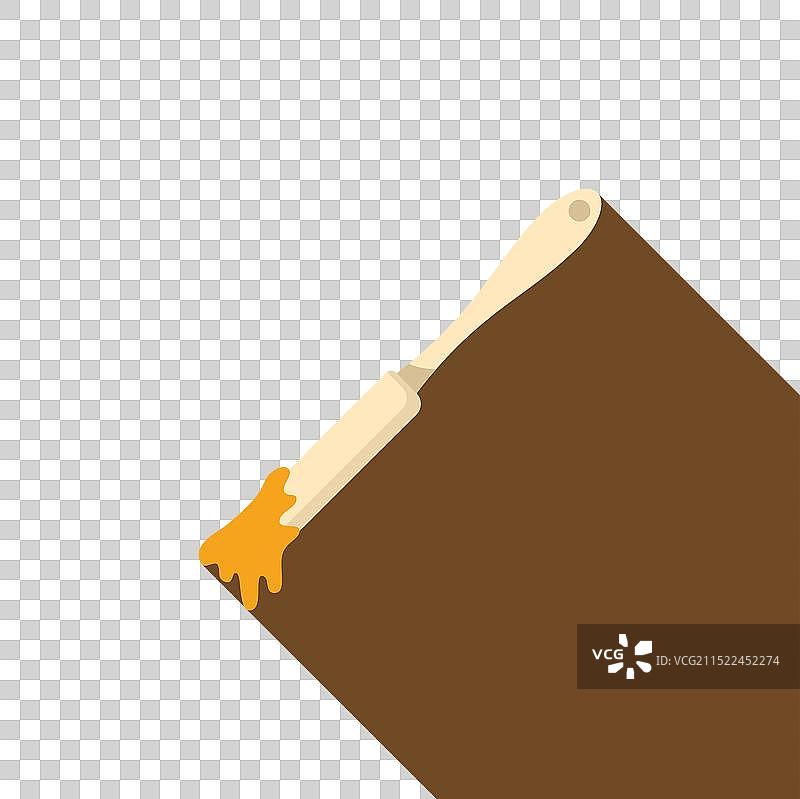 涂满蜂蜜的硅胶糕点刷图片素材