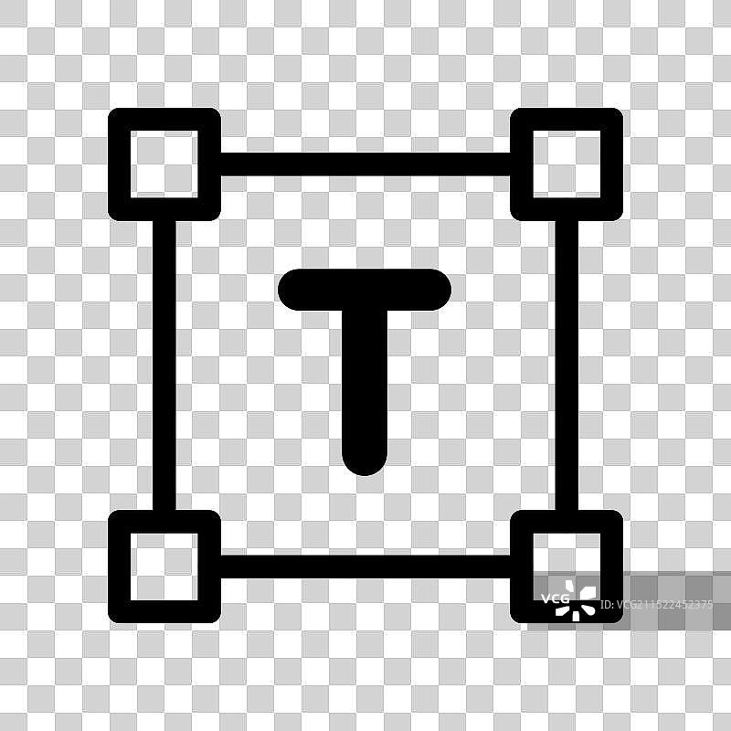 黑白文本框线性Logo标志图片素材