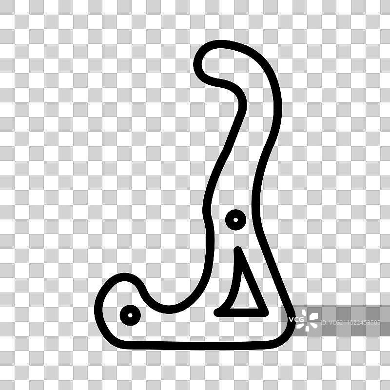 黑色线性小提琴架标志图片素材