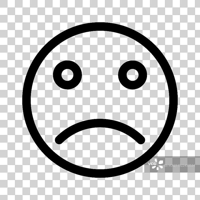 黑白线性悲伤标志图片素材