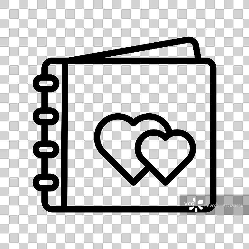 黑白线性婚礼相册Logo图片素材