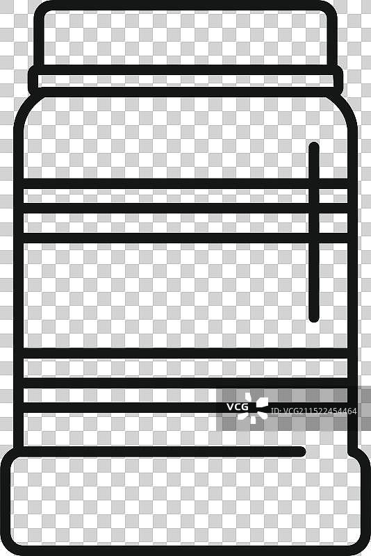 用于储存运动营养品的塑料罐包装图片素材