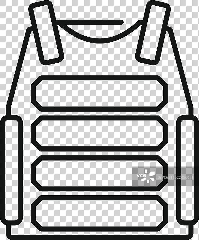 提供枪击保护的防弹背心图片素材