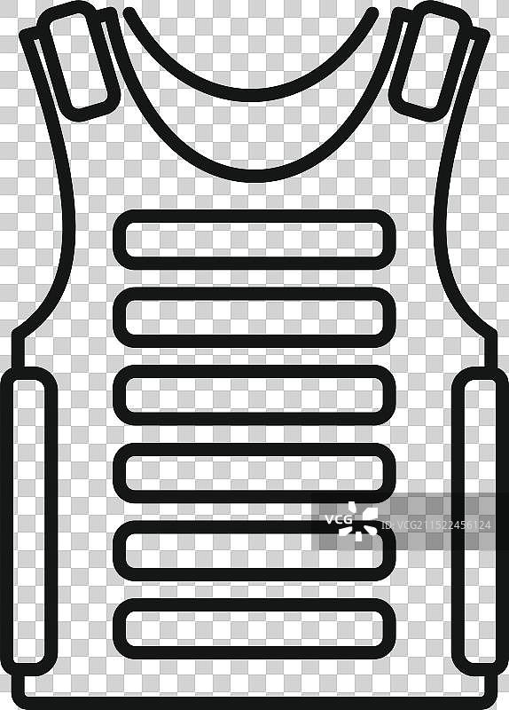 提供枪击保护的防弹背心图片素材