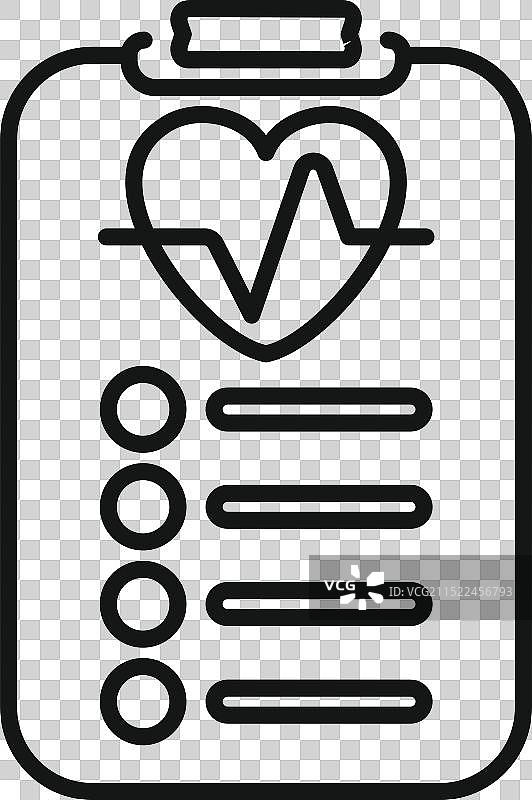 医疗剪贴板显示心跳和清单图片素材