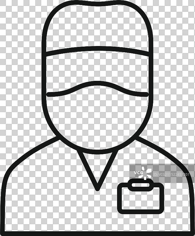 外科医生戴着医用口罩和手术帽图片素材