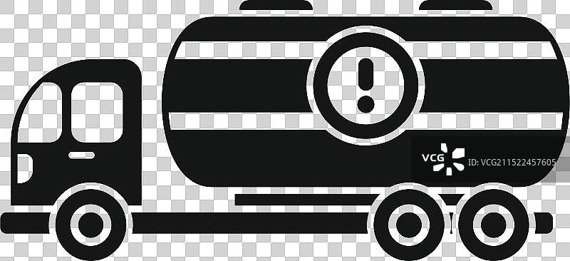 带警告标志的罐车图片素材