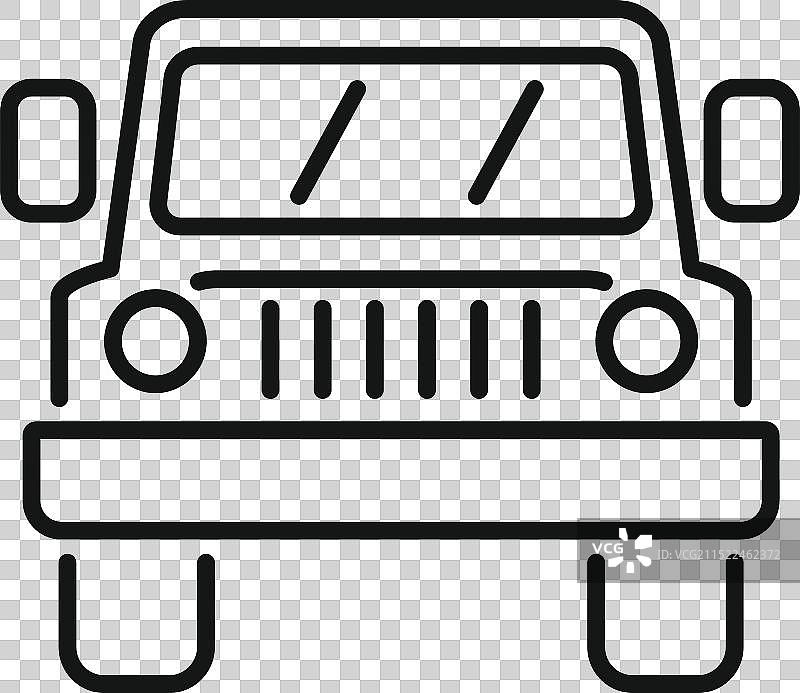 越野车前视图：SUV展示格栅图片素材