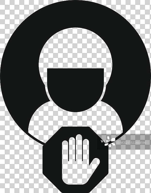 戴着口罩的医生做出停止手势图片素材