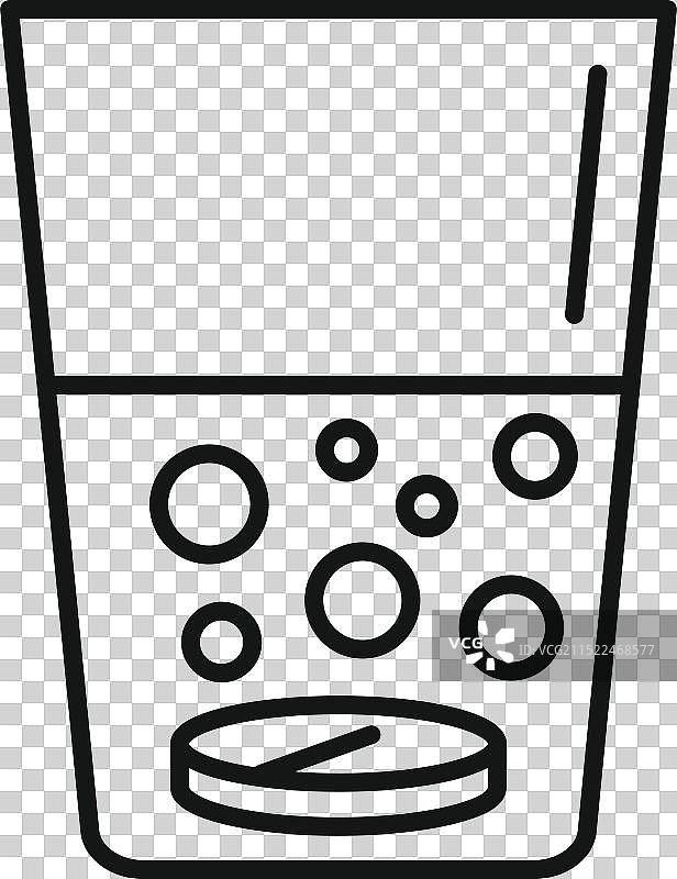 溶解泡腾片的玻璃杯图片素材