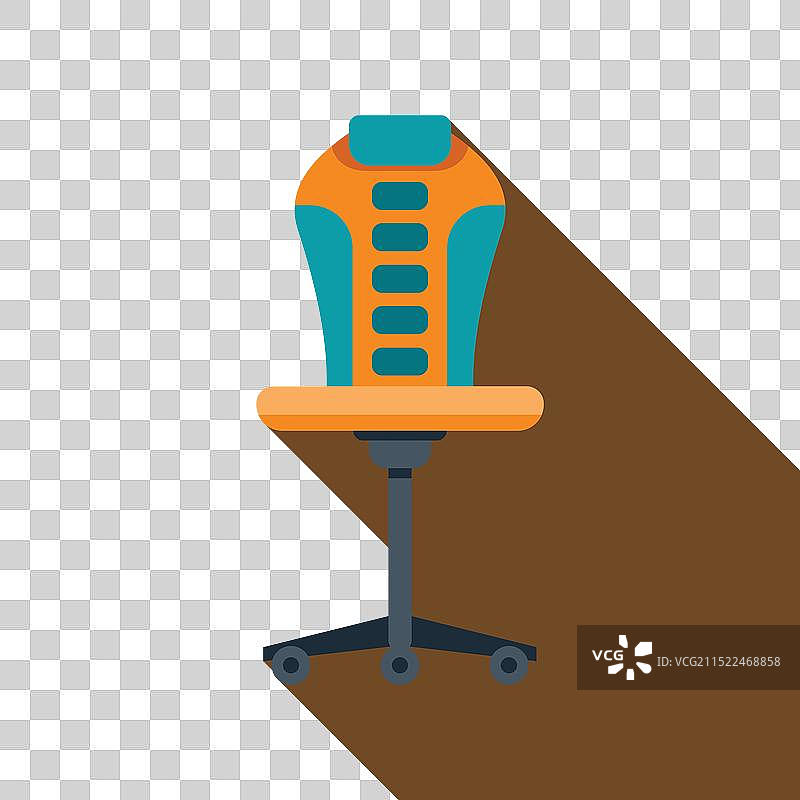 棕色背景下的现代办公椅图片素材