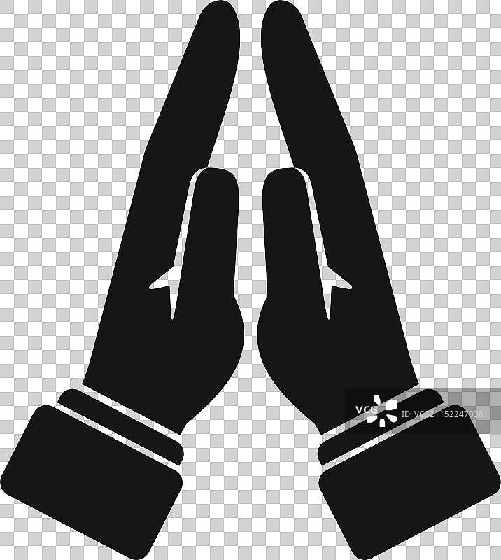 商人双手合十祈祷图标图片素材