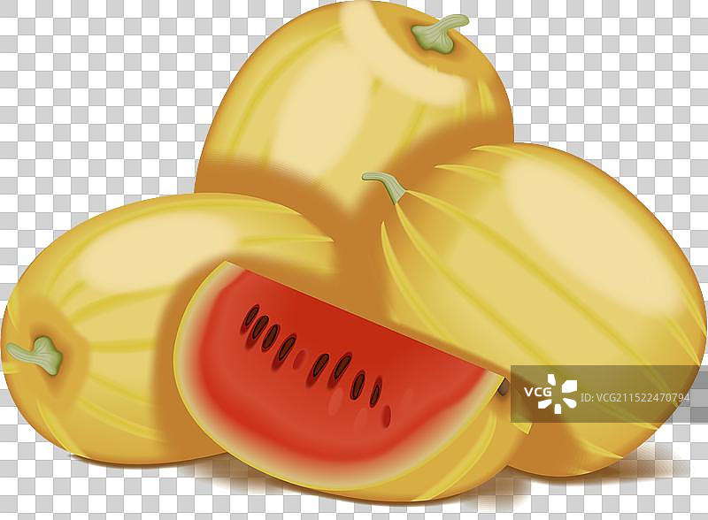 完整和切碎的西瓜图片素材