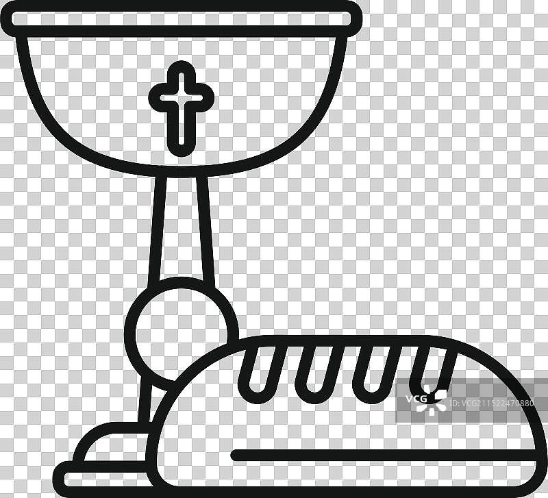 十字圣杯与面包图片素材