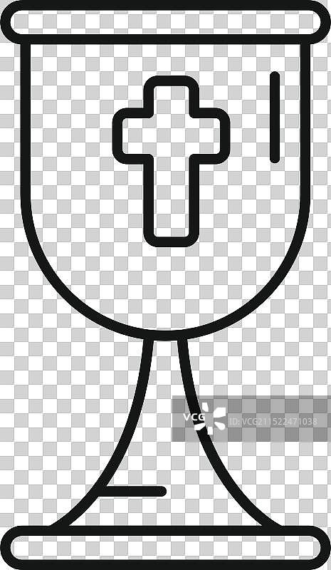 代表基督教信仰的十字圣杯图片素材