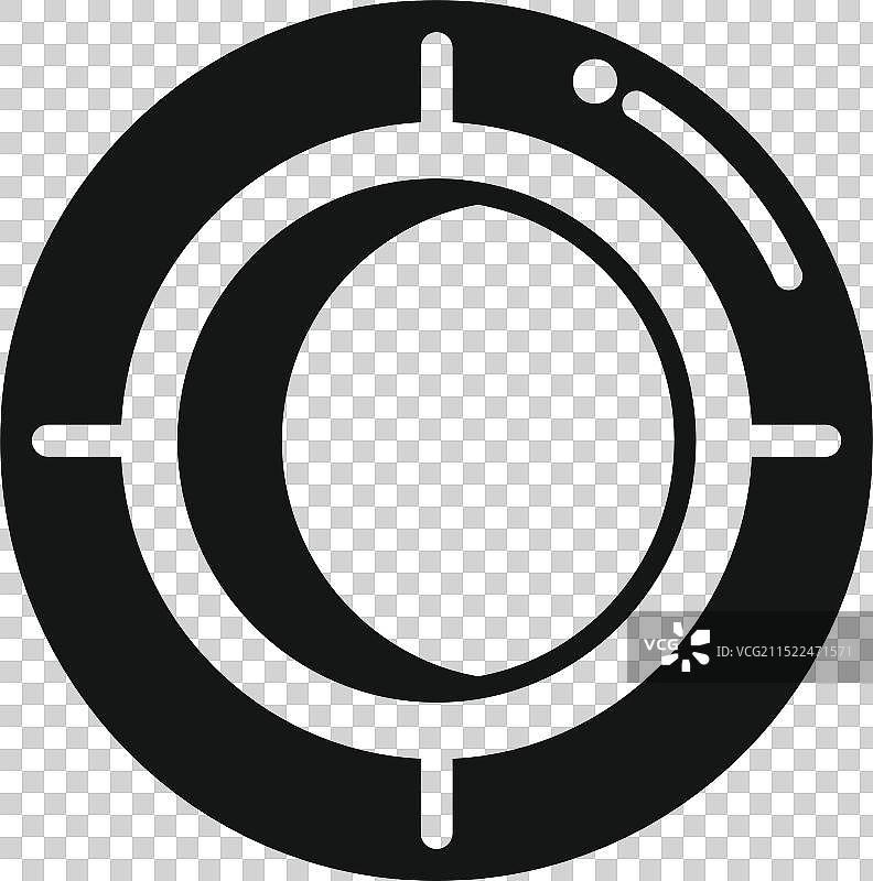 望远镜聚焦太空中的半月图片素材