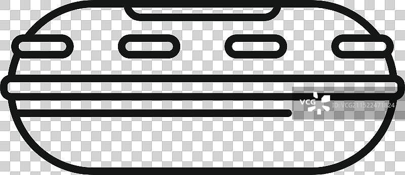 漂浮在水面上的海上充气救援船图片素材