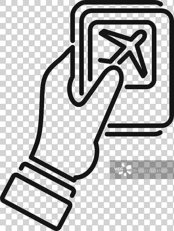 商人拿着商务机票图片素材