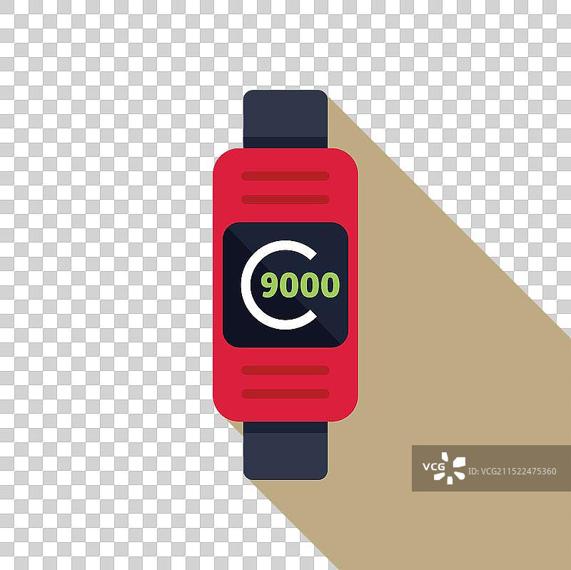 扁平风格的健身追踪器步数图标图片素材